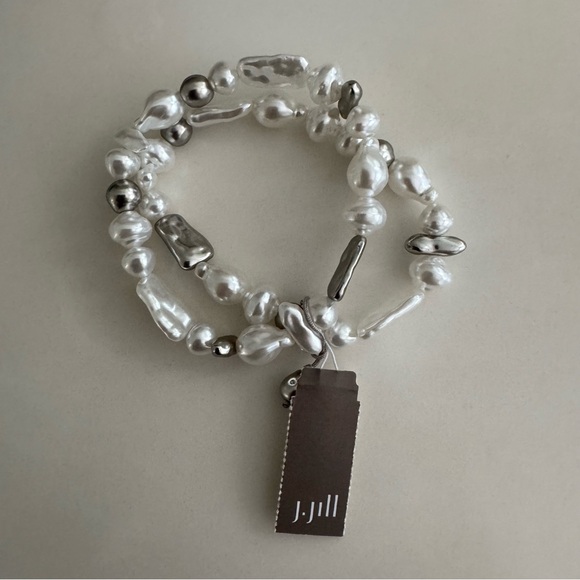 J. Jill Jewelry - J. Jill 🫐 Silver White Pearl Double Bracelet